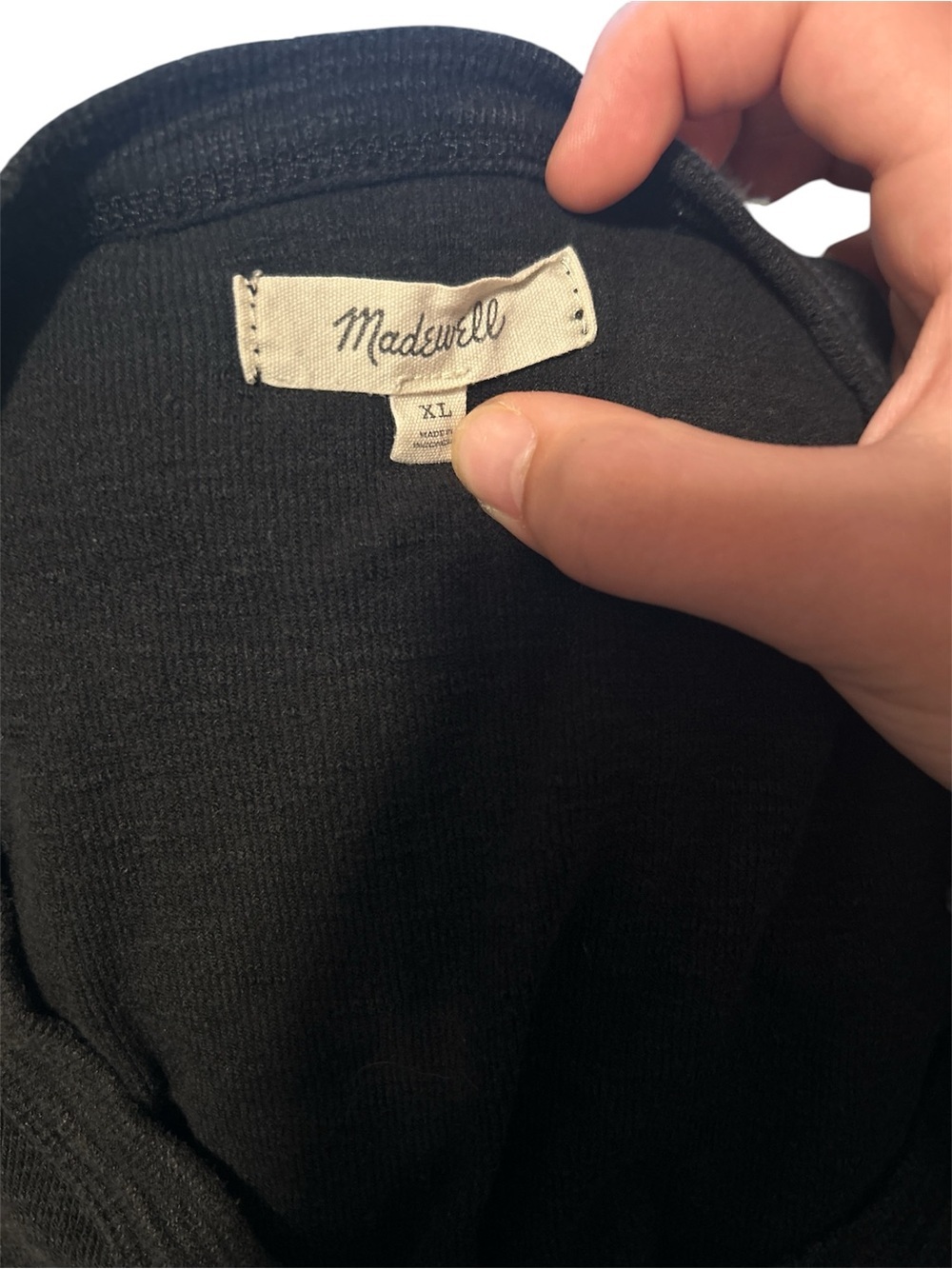 Madewell Textured Black Westville Tank Top XL - Picture 6 of 7